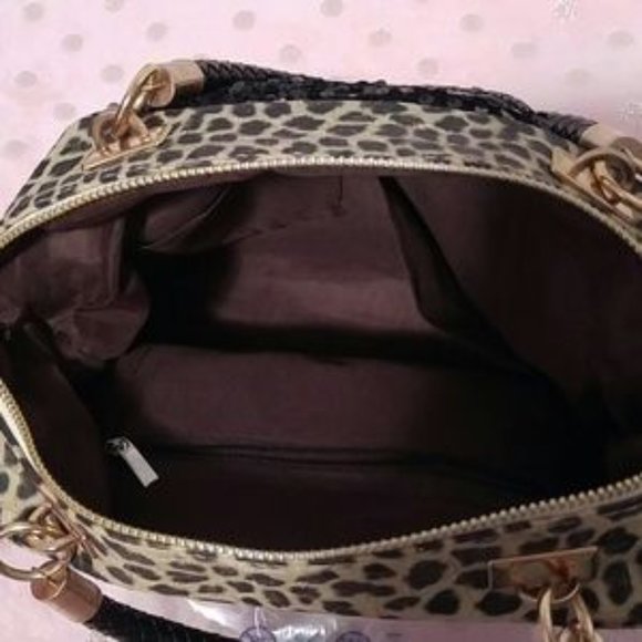 Jingpin Faux Leather Bag with Woven Handles - Picture 6 of 12